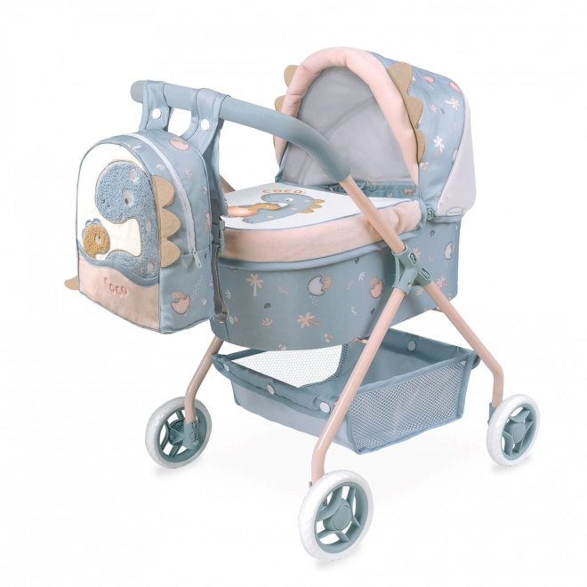 DeCuevas 86080 Mijn eerste poppenwagen met rugzak COCO 2024 - 56 cm