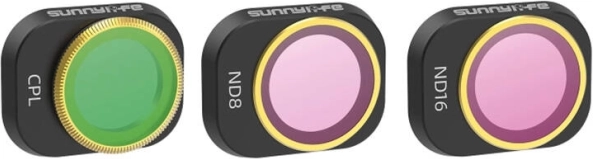 SUNNYLIFE filterset CPL, ND8 en ND16 voor DJI Mini 4 Pro