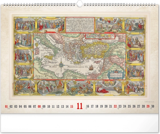 Wandkalender Oude Kaarten 2026
