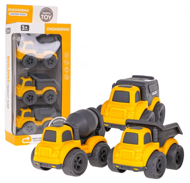 Set van drie constructievoertuigen