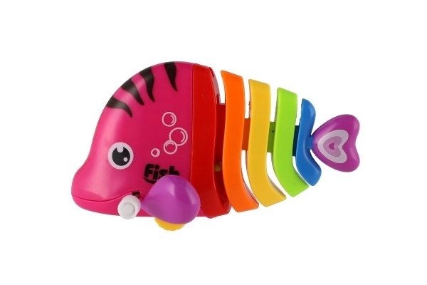 Visje op windmechanisme plastic 11cm mix van kleuren 14st in doos
