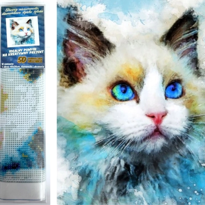 Diamant schilderen Blauw uitzicht 30x40 cm