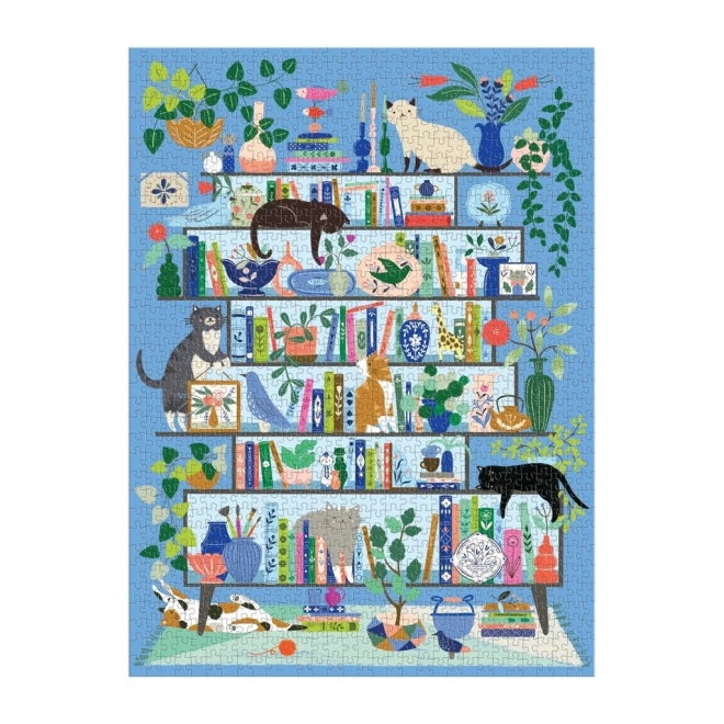 Galison Puzzel Kattenbibliotheek 1000 stukjes