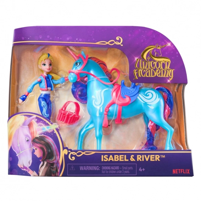 Unicorn academie figuren 11 cm Isabel en Rivier