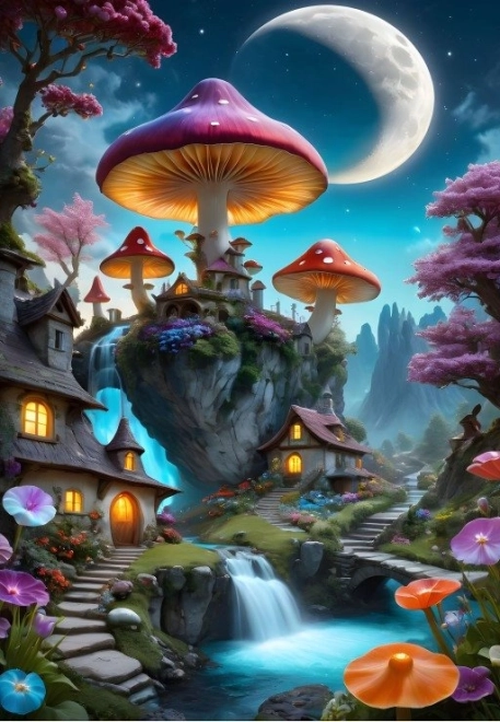 Puzzel Paddenstoelstad 1000 stukjes