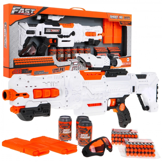 Groot geweer voor kinderen 8+ Accessoires + 48 zachte kogels Speelgoedpistool Snelle pionier