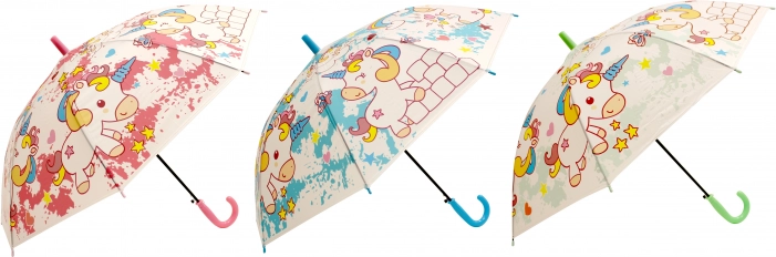 Kinderparaplu met eenhoorn 50 cm