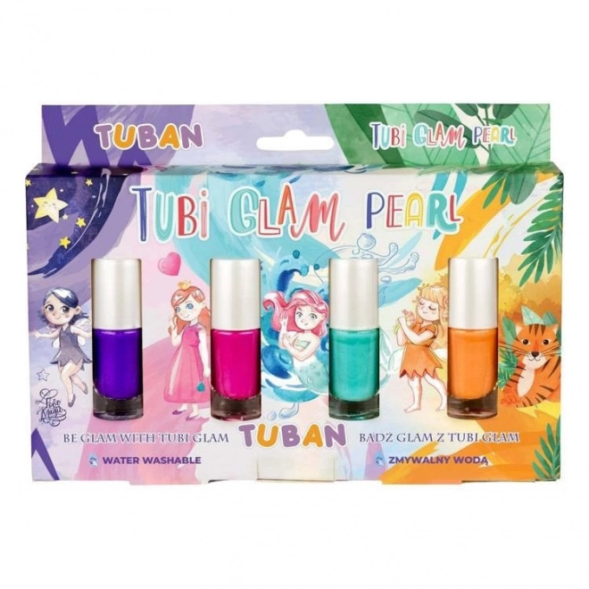 Set van 4 Tubi Glam nagellakken - parel