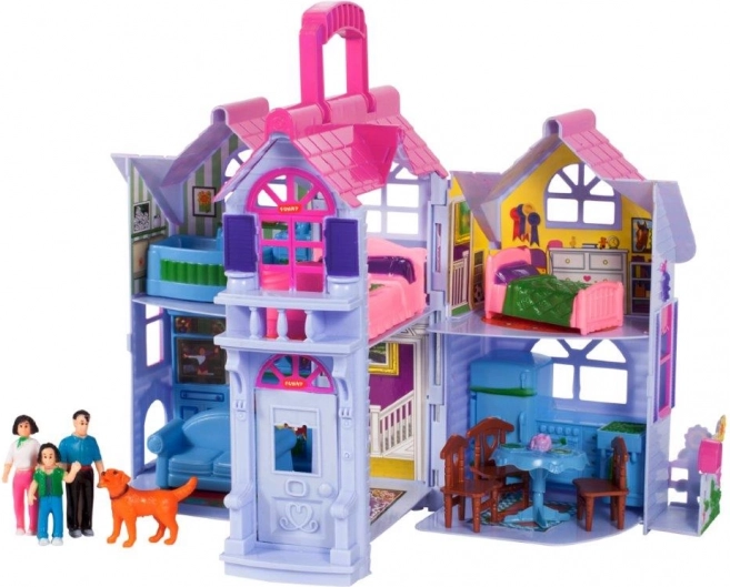 Kleurig opvouwbaar poppenhuis