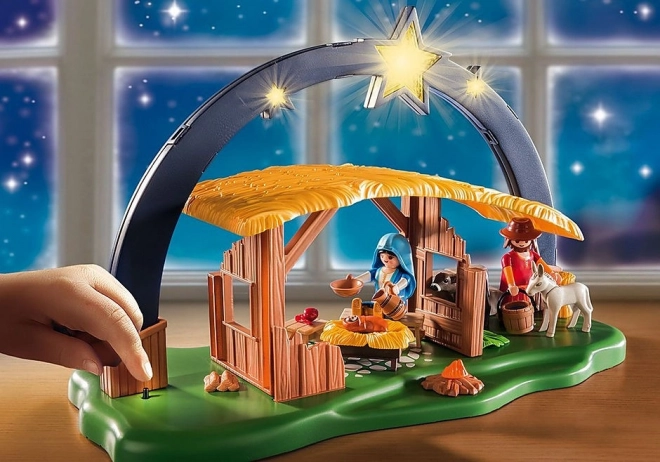 Playmobil Kerststal met verlichting