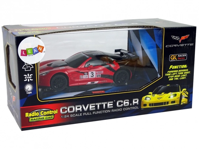 Sportauto R/C 1:24 Corvette C6.R rood met verlichting