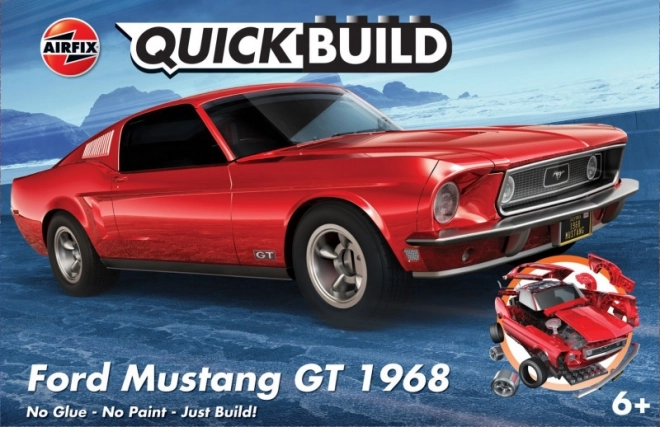 Snel in elkaar te zetten plastic model Ford Mustang GT 1968