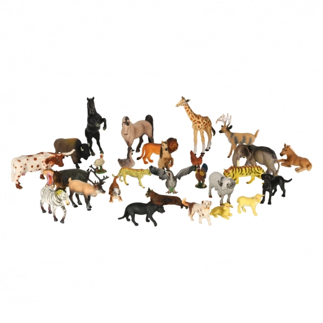 Dierenwereld set figuren - speelset 28 stuks