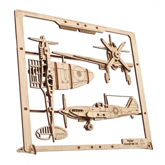 Ugears Houten Mechanische Puzzel Vliegtuig