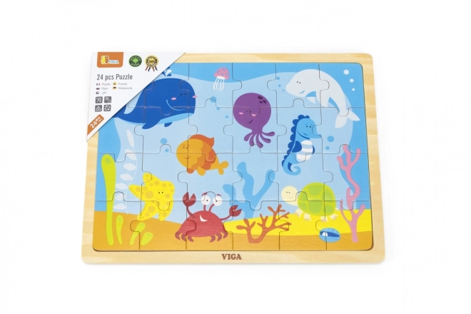 Houten puzzel Onderwaterwereld voor kinderen
