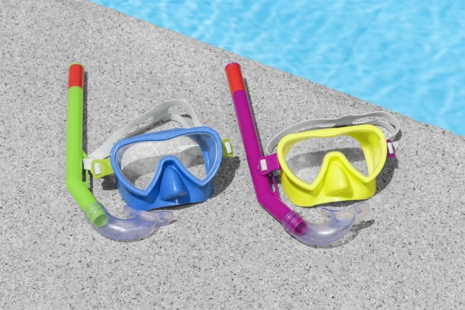 Kinder snorkelmasker met gele en roze buis Bestway