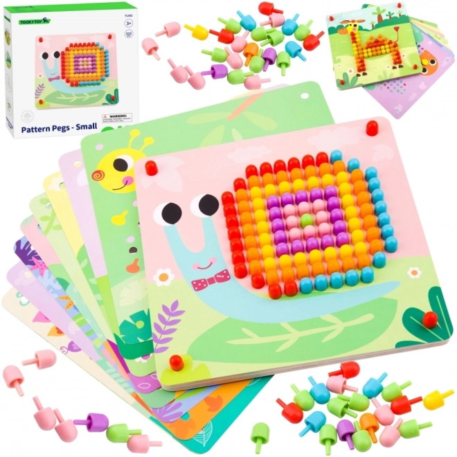Houten puzzel met pinnetjes van Tooky Toy