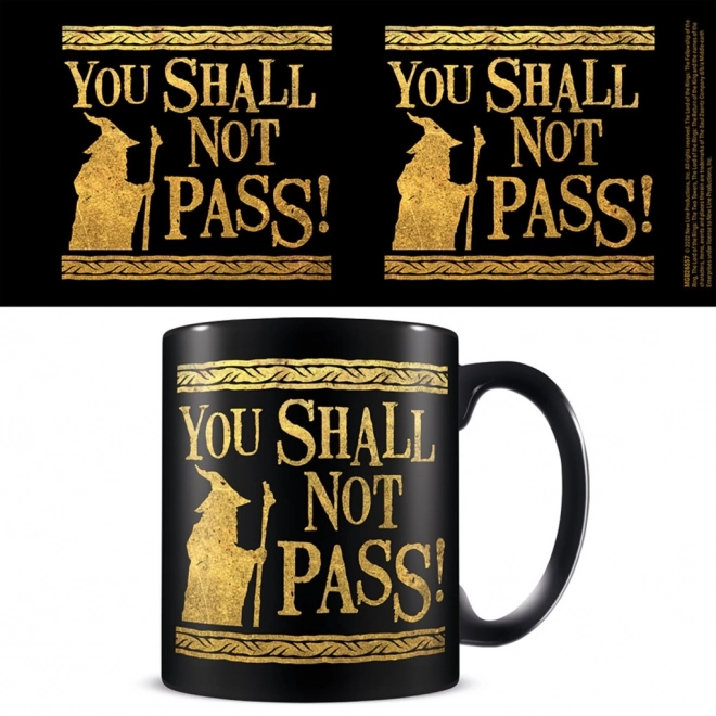 Beker Heer der Ringen met tekst You Shall Not Pass 315ml