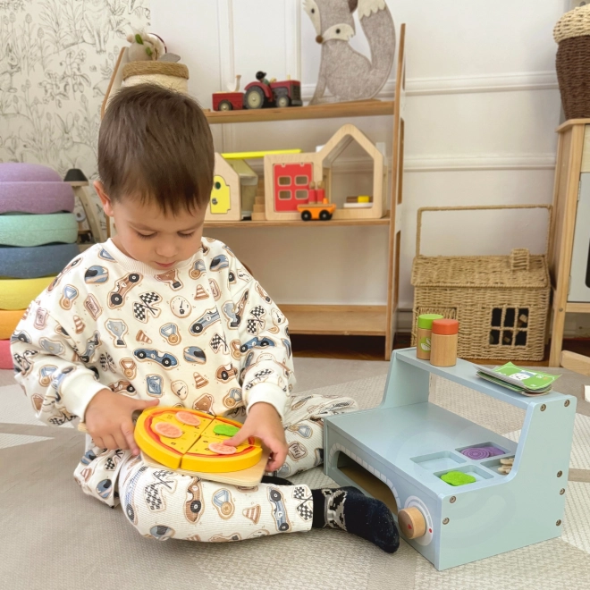 Tooky Toy houten pizza set met accessoires