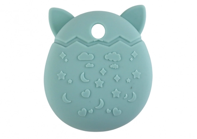 Siliconenhoesje voor Tamagotchi met kattendesign en turquoise tint