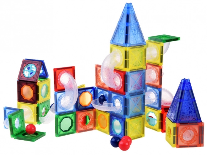 Magnetische bouwset knikkerbaan ZA4719 - 123 onderdelen