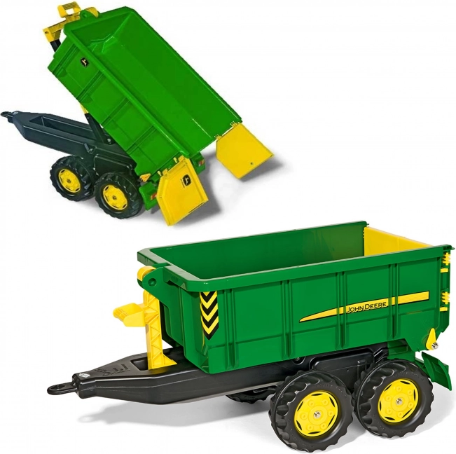 Grote tweewielige kiepaanhanger JOHN DEERE voor Rolly Toys-tractoren