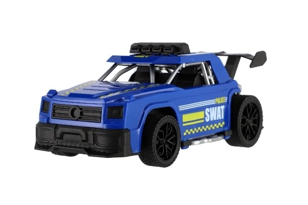 Plastic raceauto met vliegwiel - 16 cm