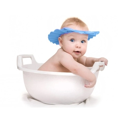 Blauwe kinder badkap