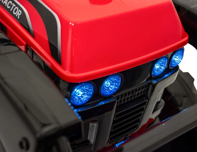 Kinder elektrische tractor met schuifblad – Rood