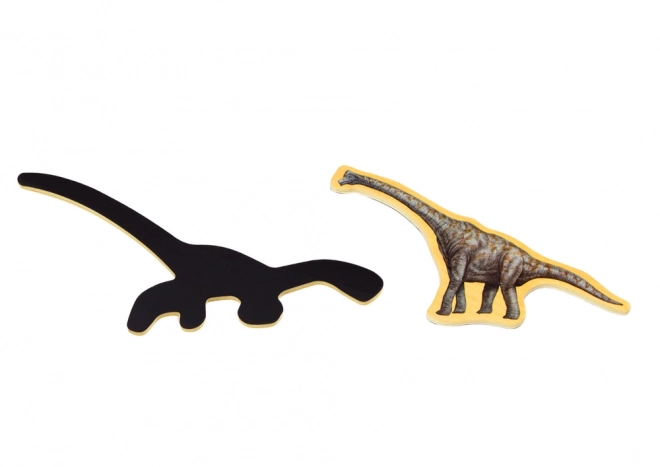 Houten magneten Dinosaurussen set van 20 stuks gekleurd