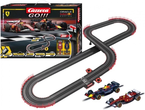 Carrera GO Autoracebaan Champion's Racing 4,3 m met F1-auto’s Ferrari en Red Bull