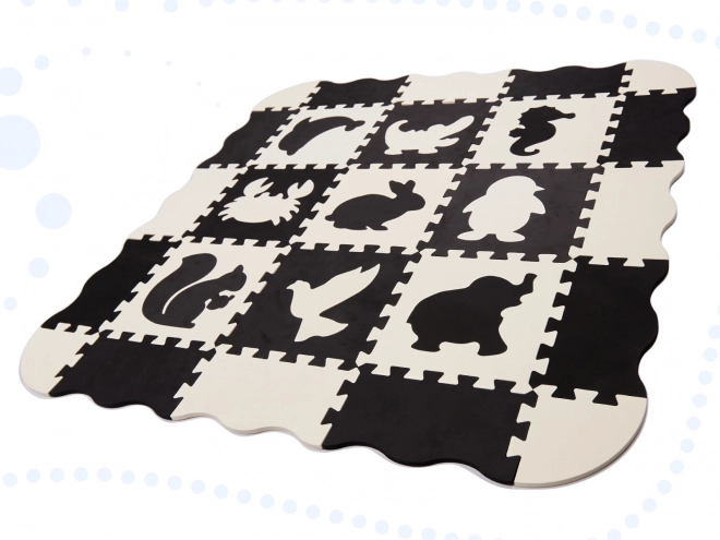 Contrasterende schuimpuzzel met dieren - 25 stuks