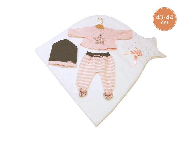 Llorens M843-26 kleertjes voor babypop pasgeboren maat 43-44 cm