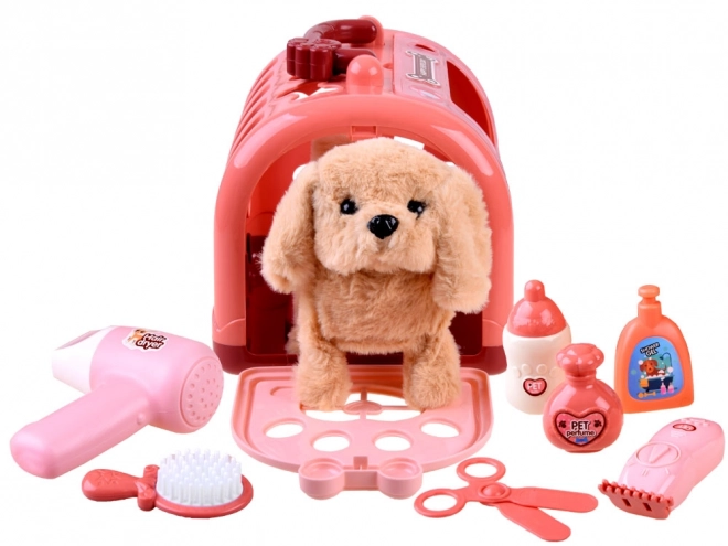 Interactieve pluchen hond in SPA-salon
