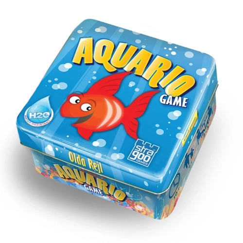 Aquario gezelschapsspel in een blikjesdoos 13x13x7,5cm
