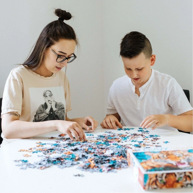 TREFL Crazy Shapes puzzel Tijgeraanval 600 stukjes
