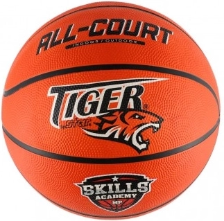 Basketbalbal opgeblazen 31 cm in net