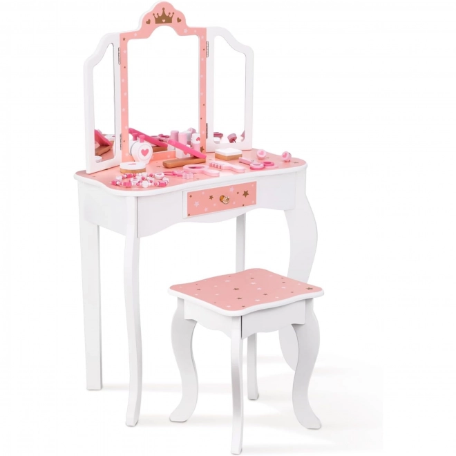Houten kaptafel met stoel van Tooky Toy