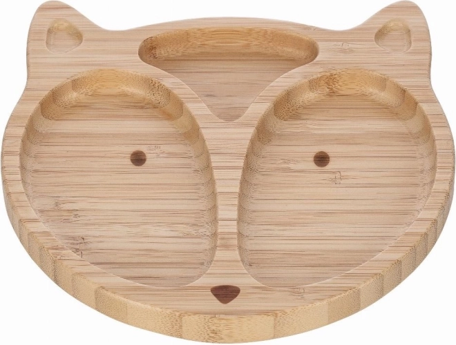 Bamboe bordje in de vorm van een vos