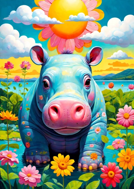 Puzzel ENJOY zonnige nijlpaard – 1000 stukjes
