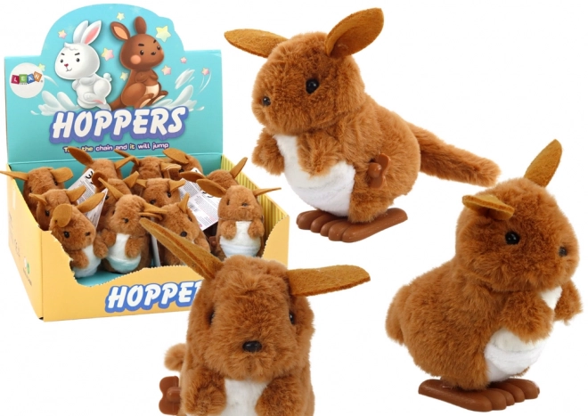 Schroefbare pluchen speelgoed Springende Kangoeroe Ornament Bruin