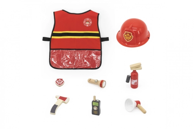 Houten brandweer set