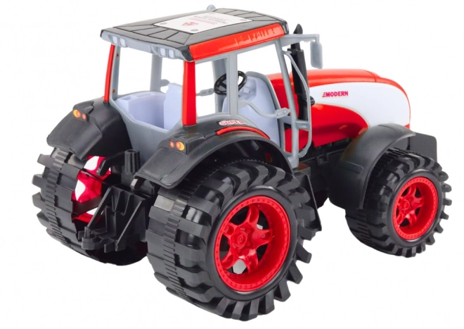Grote landbouwtractor met aandrijving Rood