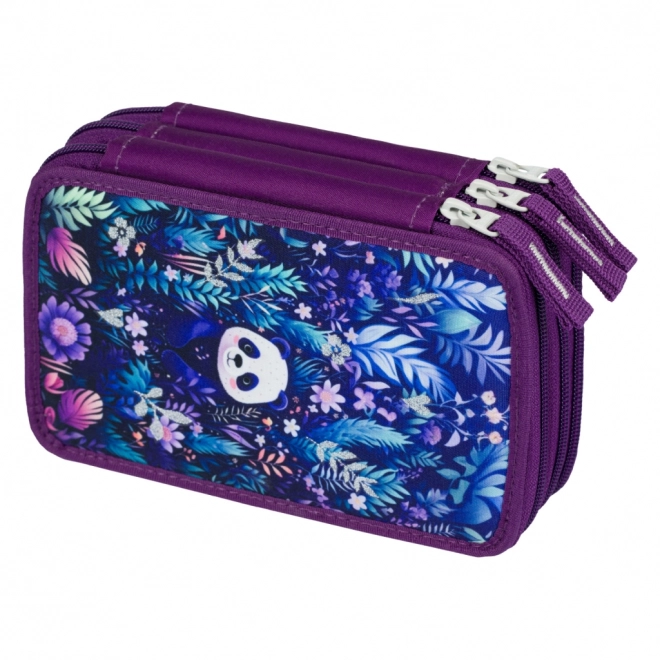 BAAGL School etui drie lagen Jungle Panda