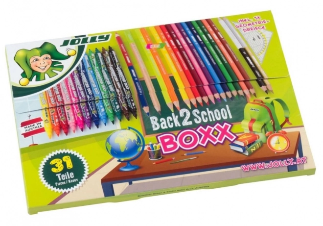 Set van pastels en stiften Terug naar school - 31 stuks