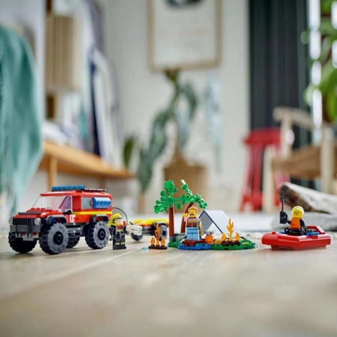 LEGO® City 60412 Brandweerwagen 4x4 en reddingsboot