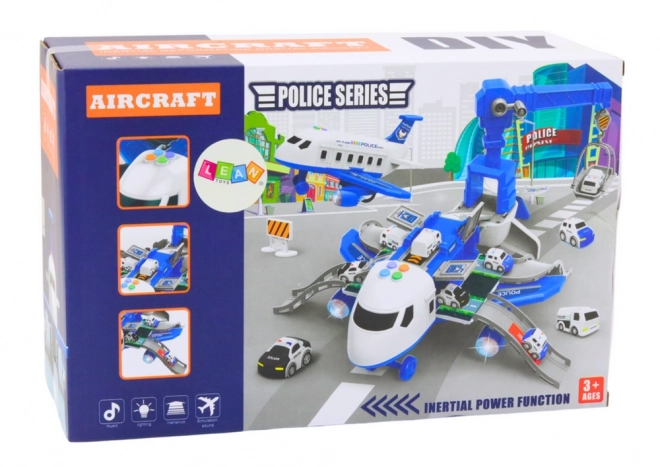 Interactief politie vliegtuig met verlichting en geluid