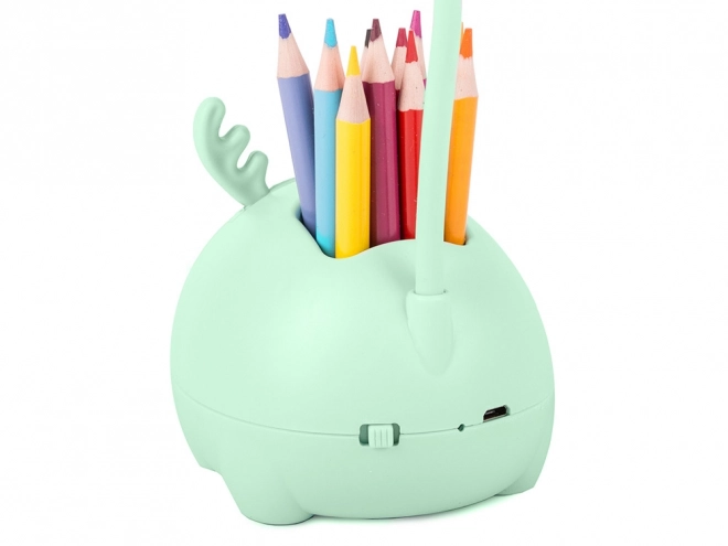 Kinder nachtlampje usb organizer telefoonstandaard voor lezen wetenschap – Groen