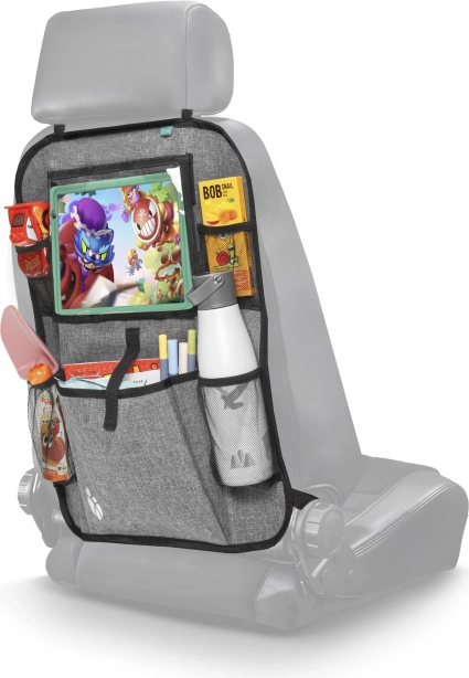 Organizer voor autostoel + tablethoes, grijs