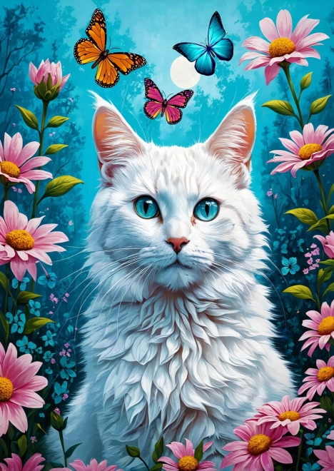 Enjoy puzzel witte kat 1000 stukjes